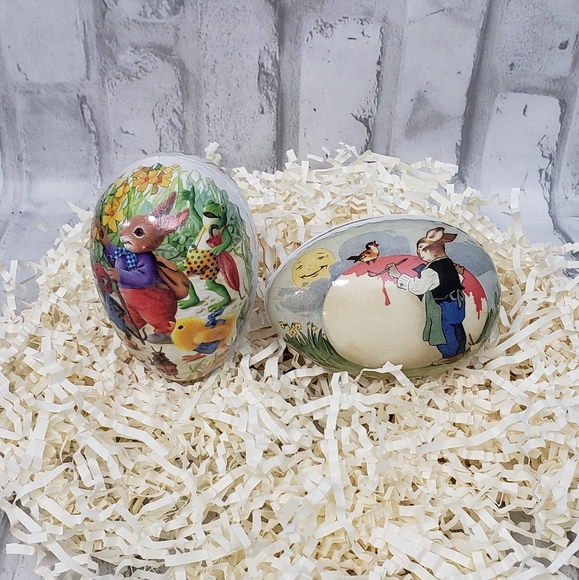 Holiday 2 Vintage Erzgebirge Paper Mache Egg Box Poshmark